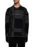 Main View - Click To Enlarge - THE VIRIDI-ANNE - CREWNECK OVERSIZED CHECK PATTERN KNIT JUMPER