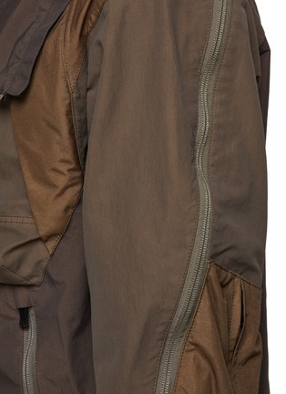  - THE VIRIDI-ANNE - Detachable Hood Water Repellent Nylon Asymmetric Jacket