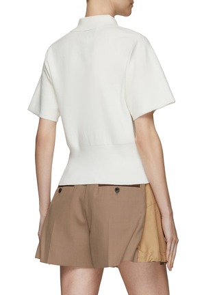 Back View - Click To Enlarge - 3.1 PHILLIP LIM - CREPE COLLAR COTTON BLEND SHIRT