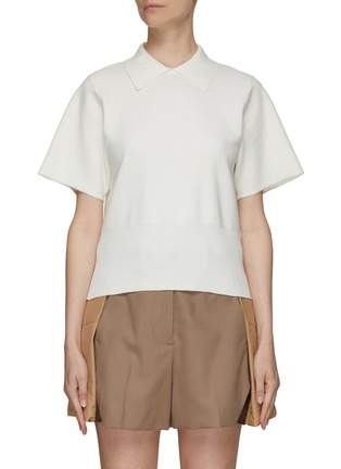 Main View - Click To Enlarge - 3.1 PHILLIP LIM - CREPE COLLAR COTTON BLEND SHIRT