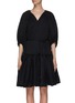 Main View - Click To Enlarge - 3.1 PHILLIP LIM - Puffed Sleeve Plisse Voile Wrap Dress