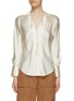 Main View - Click To Enlarge - VINCE - V-Neck Silk Blouse