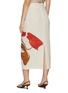 Back View - Click To Enlarge - VINCE - PAINTED ABSTRACT PATTERN DRAPED KNOT MIDI SKIRT