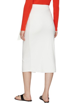 Back View - Click To Enlarge - VINCE - Cotton Blend Wrap Midi Skirt