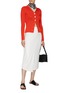 Figure View - Click To Enlarge - VINCE - Cotton Blend Wrap Midi Skirt