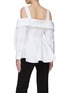 Back View - Click To Enlarge - ALEXANDER MCQUEEN - FLARED HEM DECONSTRUCTED SHIRT