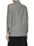 Back View - Click To Enlarge - ALEXANDER MCQUEEN - DOUBLE BREASTED PEAK COLLAR ASYMMETRICAL BLAZER