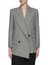 Main View - Click To Enlarge - ALEXANDER MCQUEEN - DOUBLE BREASTED PEAK COLLAR ASYMMETRICAL BLAZER