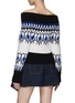 Back View - Click To Enlarge - ALEXANDER MCQUEEN - OFF-SHOULDER FAIR ISLE MOTIF KNITTED SWEATER