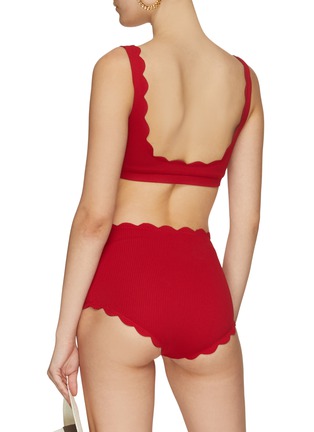 Back View - Click To Enlarge - MARYSIA - ‘MINI PALM SPRINGS’ SQUARE NECK HIGH WAIST SWIMMING BOTTOM