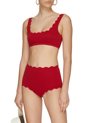 Figure View - Click To Enlarge - MARYSIA - ‘MINI PALM SPRINGS’ SQUARE NECK HIGH WAIST SWIMMING BOTTOM