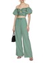 Figure View - Click To Enlarge - PEONY - ‘FOREVER’ DRAWSTRING WAISTBAND WIDE LEG PANTS