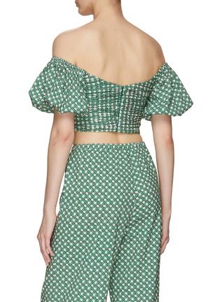 Back View - Click To Enlarge - PEONY - ‘MEMORIES’ RUCHED DETAIL OFF-SHOULDER CROPPED TOP