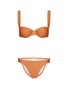 Main View - Click To Enlarge - PEONY - ‘HOLIDAY’ RUCHED DETAIL BALCONETTE BIKINI TOP AND BOTTOM