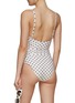 Back View - Click To Enlarge - PEONY - POLKA DOT RUCHED DETAIL ONE PIECE SWIMSUIT