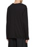 Back View - Click To Enlarge - ATTACHMENT - DOUBLE LAYERED RAW EDGE COTTON LONG SLEEVE T-SHIRT