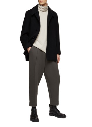 Figure View - Click To Enlarge - ATTACHMENT - Wool Blend Oversized Single-Breasted Caban Coat