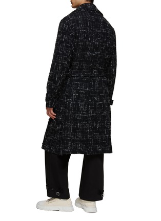 Back View - Click To Enlarge - ATTACHMENT - WAIST BELT SPLASHED TWEED COAT