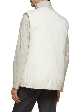 Back View - Click To Enlarge - ATTACHMENT - COLLARLESS FRONT ZIP BOXY FIT DOWN VEST