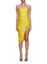 Main View - Click To Enlarge - GAUGE81 - ‘LICA’ ASYMMERIC STRAPLESS SHORT SILK DRESS