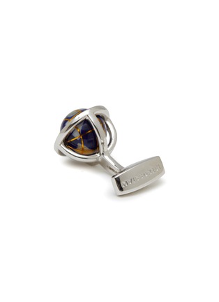 Detail View - Click To Enlarge - TATEOSSIAN - RHODIUM PLATED STERLING SILVER GLOBE MOSAIC CUFFLINKS