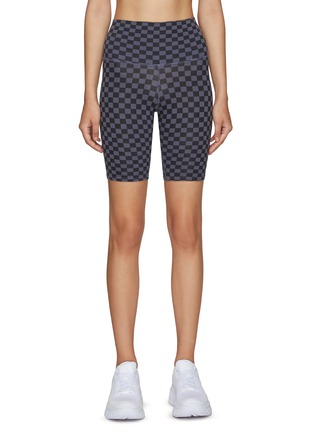 Main View - Click To Enlarge - ELECTRIC & ROSE - ‘Medano’ Racer Check Biker Shorts