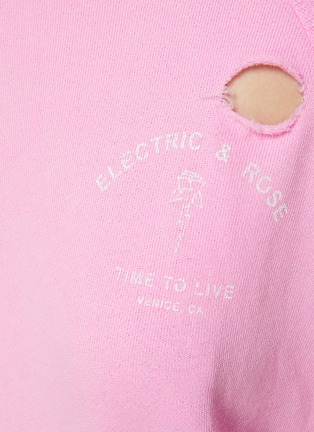 - ELECTRIC & ROSE - ‘Sloan’ Distressed Cotton Crewneck Sweatshirt