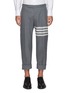 Main View - Click To Enlarge - THOM BROWNE  - Four Bar Stripe Wool Low Waist Suiting Pants