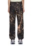 Main View - Click To Enlarge - SONG FOR THE MUTE - Chain Strap Bleach Splashed Denim Work Pants