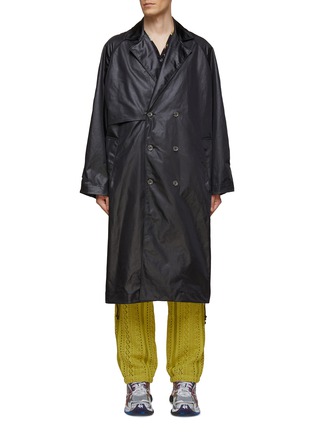 Main View - Click To Enlarge - SONG FOR THE MUTE - Adjustable Buttoned Waist Nylon Trench Coat