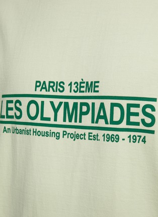  - SONG FOR THE MUTE - Mock Neck ‘Les Olympiades’ Chest Graphic Cotton T-Shirt