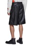 Back View - Click To Enlarge - SONG FOR THE MUTE - CHAIN DETAIL FAUX LEATHER SINGLE PLEATED SHORTS