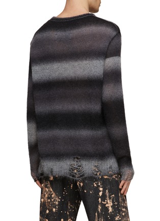 Back View - Click To Enlarge - SONG FOR THE MUTE - OVERSIZE DISTRESSED DETAIL MOHAIR KNIT SWEATER