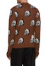 Back View - Click To Enlarge - AMIRI - x Wes Lang All Over Skull Pattern Wool Knit Cardigan