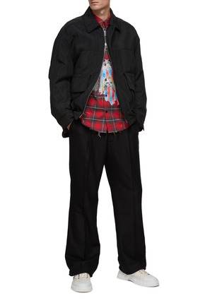 Figure View - Click To Enlarge - AMIRI - x Wes Lang 'Blood 38' Graphic Print Plaid Shirt