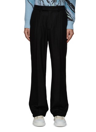 Main View - Click To Enlarge - AMIRI - Creased Wool Flannel Straight Pants