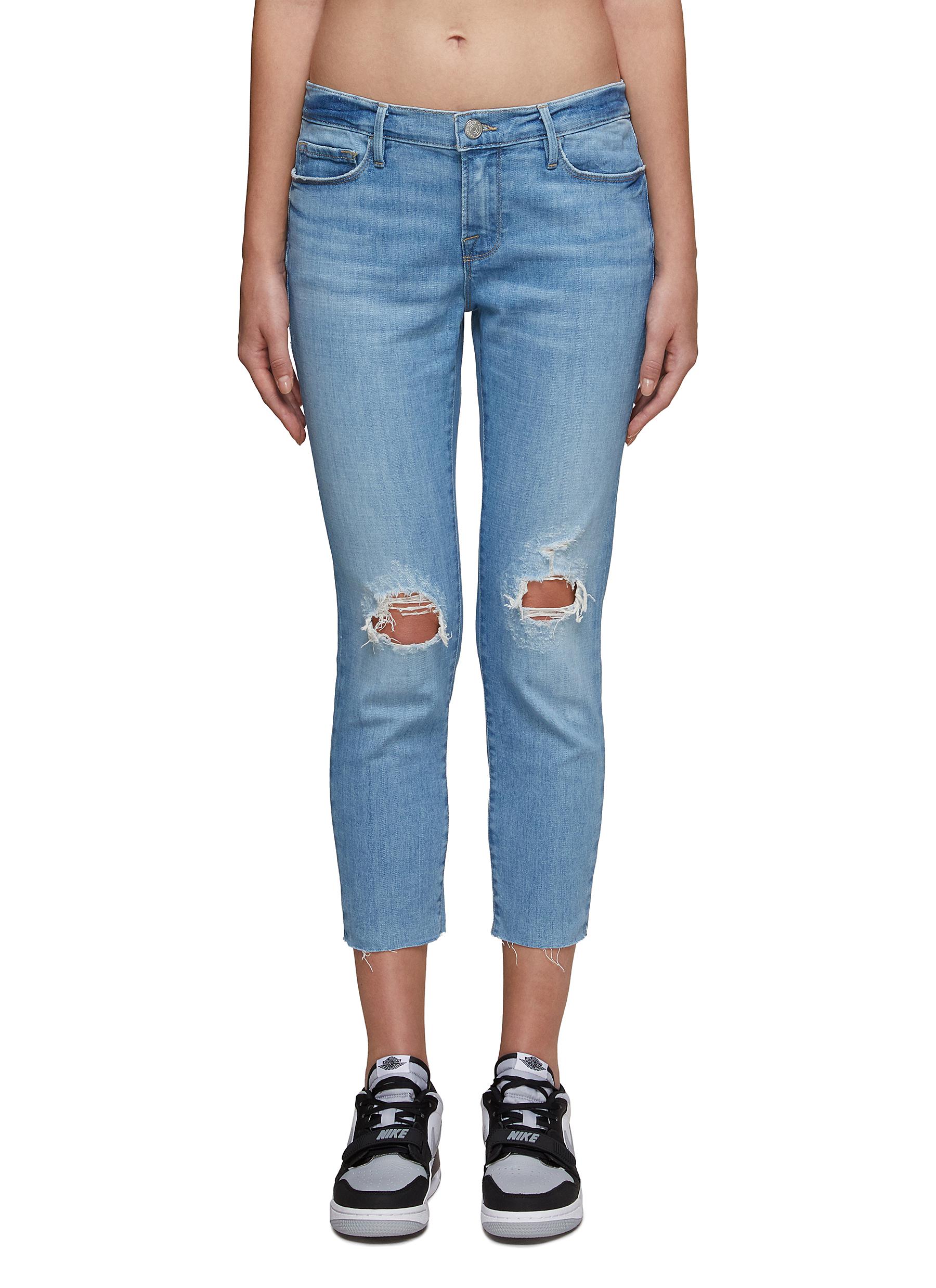 Le Garcon' Ripped Light Wash Cropped 