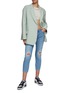 Figure View - Click To Enlarge - FRAME - ‘Le Garcon’ Ripped Light Wash Cropped Slim Jeans