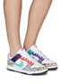 Figure View - Click To Enlarge - NIKE - ‘DUNK LOW SE’ LEOPARD PRINT LOW TOP LACE UP SNEAKERS