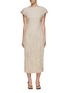 Main View - Click To Enlarge - TOTEME - CAP SLEEVE CRINKLED SILK DRESS