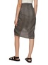 Back View - Click To Enlarge - TOTEME - STRIPED MONOGRAM COTTON SILK SARONG SKIRT