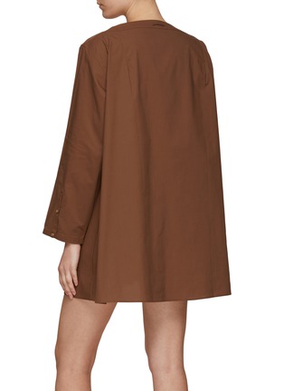 Back View - Click To Enlarge - TOTEME - BUTTON UP BOATNECK POPLIN DRESS