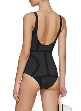 Back View - Click To Enlarge - TOTEME - MONOGRAM PRINT ONE PIECE SWIMSUIT