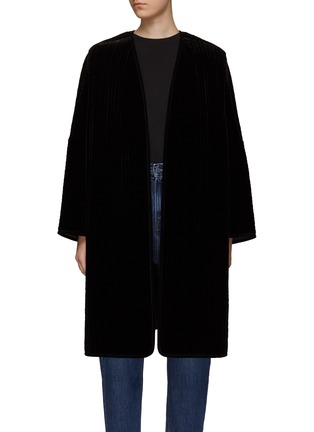 Main View - Click To Enlarge - TOTEME - QUILTED VELVET COAT