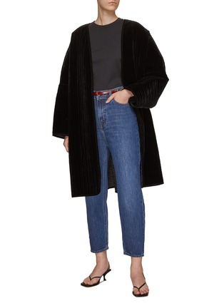 Figure View - Click To Enlarge - TOTEME - QUILTED VELVET COAT