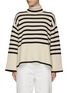 Main View - Click To Enlarge - TOTEME - SIGNATURE STRIPE WOOL COTTON BLEND TURTLENECK