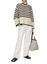 Figure View - Click To Enlarge - TOTEME - SIGNATURE STRIPE WOOL COTTON BLEND TURTLENECK