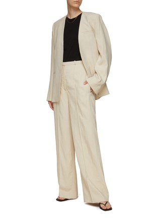 Figure View - Click To Enlarge - TOTÊME - WIDE LEG TROUSERS