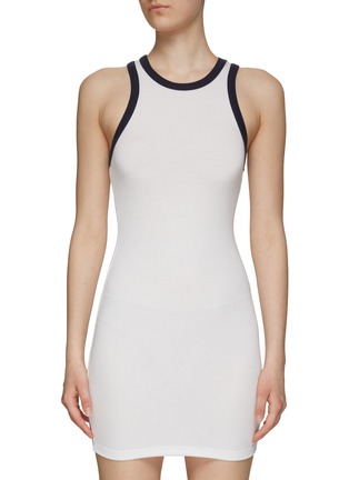 Main View - Click To Enlarge - SPLITS59 - Contrasting Trim Sleeveless Mini Tennis Dress
