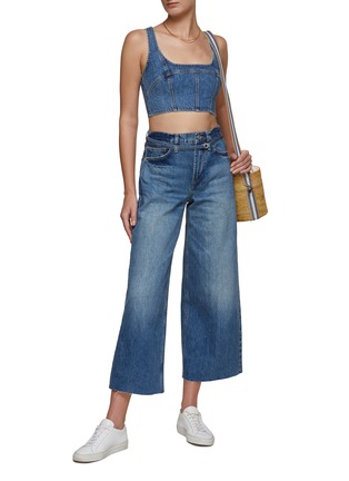 Figure View - Click To Enlarge - FRAME - ‘Pixie’ High Rise Baggy Cropped Jeans